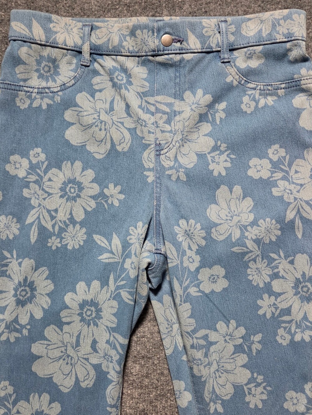 Time and Tru Medium Floral Print Denim Jeans